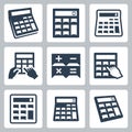 Calculators vector icons