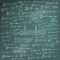 Calculus law theory and mathematical formula equation, doodle ha Royalty Free Stock Photo