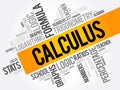 Calculus word cloud collage, education concept background Royalty Free Stock Photo