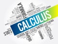 Calculus word cloud collage, education concept background Royalty Free Stock Photo