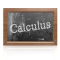 Calculus written on blackboard Royalty Free Stock Photo