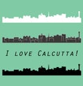 Calcutta, India (city silhouette)