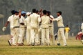 Cricket players are celebrating