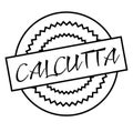 CALCUTTA stamp on white isolated