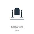 Caldarium icon vector. Trendy flat caldarium icon from sauna collection isolated on white background. Vector illustration can be