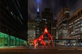 Calder`s Flamingo Sculpture in Chicago