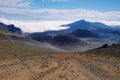 Caldera of the Haleakala volcano in Maui island Royalty Free Stock Photo