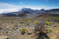 Caldera of the Haleakala volcano in Maui island Royalty Free Stock Photo