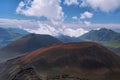 Caldera of the Haleakala volcano in Maui island Royalty Free Stock Photo