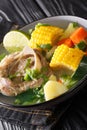 Caldo de Res is a Mexican beef soup made with a flavorful beef broth and filled with lots of vegetables such as squash, corn,