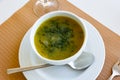 Caldo Verde soup, dish of Portuguese cuisine Royalty Free Stock Photo