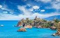 Caldura Tower on Cape Caldura near Cefalu, Sicily, Italy Royalty Free Stock Photo