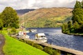 Caledonian Canal entry to Loch Ness at Fort Augustus, Scotland Royalty Free Stock Photo