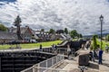 Caledonian Canal Lock Gates, Fort Augustus in the Scottish Highland