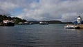 Caledonian McBrayne ferry entering the port in Oban Royalty Free Stock Photo