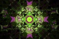 Caleidoscope Kaleidoscope Symmetrical Design Stunning Pattern Shapes Art Artsy Green Purple Background Cover