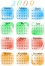 Calendar for 2009. year Royalty Free Stock Photo
