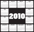 Calendar for 2010 Royalty Free Stock Photo