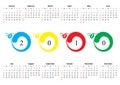 Calendar of 2010. Sunday is first Royalty Free Stock Photo