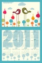 Calendar for 2011 Royalty Free Stock Photo