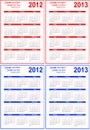 Calendar 2012, 2013 Royalty Free Stock Photo
