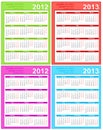 Calendar 2012, 2013 Royalty Free Stock Photo