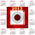 Calendar for 2012. Royalty Free Stock Photo