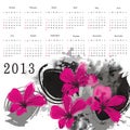Calendar 2013 Royalty Free Stock Photo