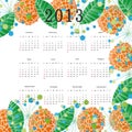 Calendar 2013 Royalty Free Stock Photo