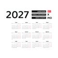 Calendar 2027 Turkish language with Turkey public holidays.