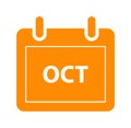 October month calendar icon Royalty Free Stock Photo