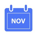 November month calendar icon Royalty Free Stock Photo