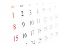Calendar Royalty Free Stock Photo