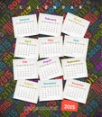Calendar 2015 Royalty Free Stock Photo