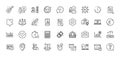 Calendar, Account and Timer line icons pack. For web app. Line icons. Vector