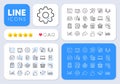 Calendar, Accounting checklist and Charge battery line icons for web app. Pictogram icon. App line icons. Vector
