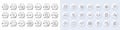 Calendar, Accounting checklist and Charge battery line icons. For web app, printing. Line icons. Vector