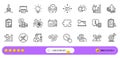 Calendar, Accounting report and Digestion line icons for web app. Pictogram icon. Line icons. Vector