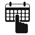 Calendar active fast sleep icon simple vector. Late work