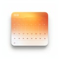 calendar agenda web icon orange gradient white , generated by AI Royalty Free Stock Photo