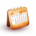 calendar agenda web icon orange gradient white , generated by AI Royalty Free Stock Photo