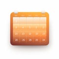 calendar agenda web icon orange gradient white , generated by AI Royalty Free Stock Photo