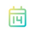 Calendar application pixel perfect gradient linear ui icon Royalty Free Stock Photo