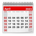 Calendar - April 2023