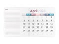 Calendar April 2023