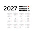 Calendar 2027 Arabic language with Palestine public holidays.