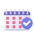 Calendar assignment icon. Planning concept.