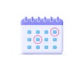 Calendar assignment icon. Planning concept.