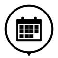 Calendar - black icon for wed design