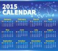 Calendar 2015 blue colour